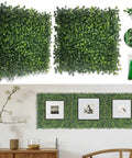 Ultra Dense Faux Boxwood Wall Panels 10-Inch By 10-Inch Set Of 10 Real Privacy For Outdoor Fences UV Resistant Greenery Backdrop