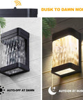 Dusk To Dawn Outdoor Light With Bubble Glass 750 Lumen Built In LED Porch Fixture showing day and night lighting modes