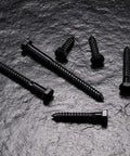 Durable One Quarter Inch By Two Inch Lag Screws Set Twenty Pieces Hex Head Wood Bolts Black Oxide Made From 304 Stainless Steel Eighteen Eight Grade