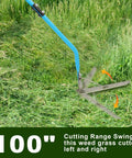 Double Edged Sickle With 304 Stainless Steel Sharp Blade For Garden Weed Cutter Tool cutting grass, blue handle