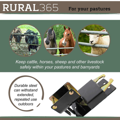 Two Way Farm Gate Latch For Livestock And Horses, Black Weatherproof Gate Catch For Cattle Corrals And Ranches, durable steel