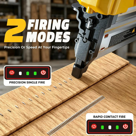 Workhorse Cordless Brad Nailer 18 Gauge 2 Inch Drive 2 In 1 Electric Staple Gun Compatible With DeWalt 20V Max Battery 7.2 Lbs Heavy Duty Tool Only For Woodworking And Custom Builds