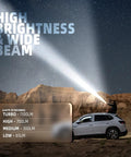 Person using Beefy 1100 Lumen Pocket Flashlight With 4 Modes, Clip On Handheld LED Light for outdoor adventure at night