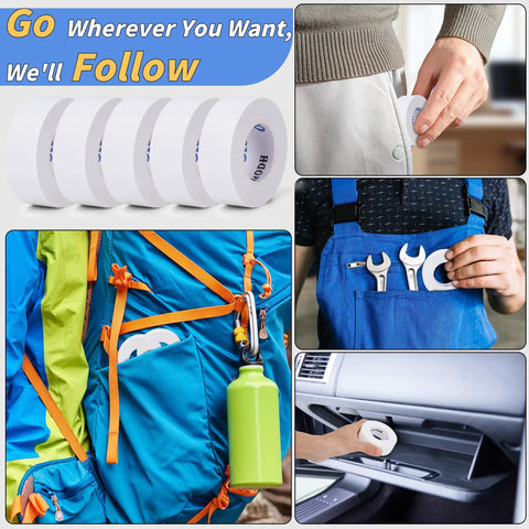 Grab And Go Pocket Size Mini White Duct Tape Pack 5 Rolls Of 1 Inch By 15 Yards Each Portable Heavy Duty Waterproof Tape No Residue