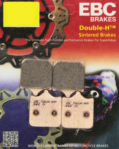 Double H Series Sintered Brake Pads FA604/4HH Fit BMW And Triumph Hinckley Produced Bikes USA Made front packaging