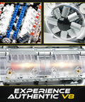 Close-up views of V8 Engine Model Kit For Teens And Adults Build Your Own Realistic Mini V8 With Visible Combustion Chambers