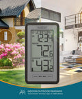 Indoor Outdoor Thermometer With Wireless Sensor, Humidity Monitor, And 24 Hour Display for home or office use