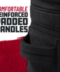 Top Tier 14 X 8 Inch Snare Drum Gig Bag With Hella Durable 1000D Nylon Armor featuring padded handles for easy transport.