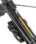 Close-up of Desire XL Pistol Crossbow Self Cocking With Adjustable Stock, showing loading mechanism and premium bolt.