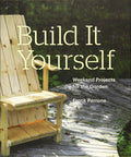 Wooden garden chair on a deck, book cover for 'Build It Yourself: Weekend Projects for the Garden' by Frank Perrone