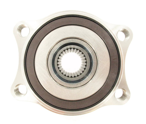 Front view of Rear Wheel Hub Bearing Assembly Aftermarket Replacement For Scion 2013 To 2016 Subaru 2008 To 2020 And Toyota 2017 To 2023