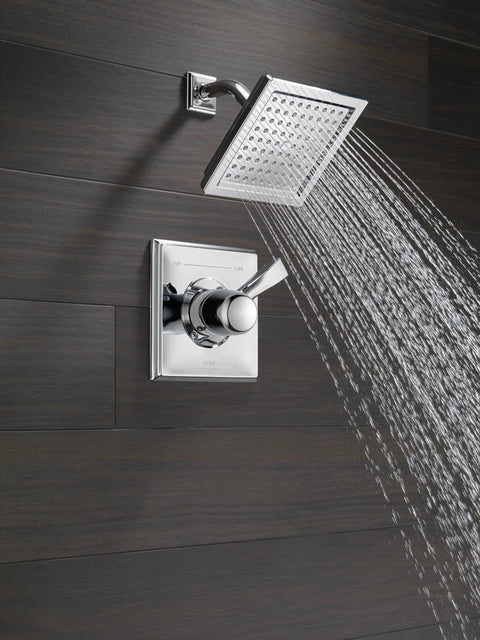 Dryden 14 Series Shower Trim Kit With Single Spray Touch Clean Head Chrome Finish T14251 Valve Not Included in use