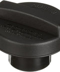 OE Style Fuel Tank Cap Replacement For Cars And Trucks, black gas cap with CAUTION text, side view, easy install, standard fit