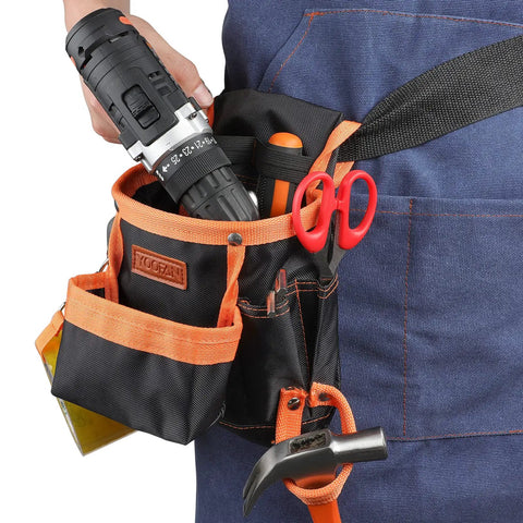 Built Tough Multi Pocket Tool Pouch Belt For Electricians, Carpenters, Technicians And Gardeners, Pro Grade Orange Tool Belt With Large Pocket And Plenty Of Storage Compartments, Comfortable For Men And Women On The Job