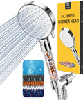 Shower Head With Six Spray Modes And High Pressure 59 Inch Hose, Handheld Water Filter For Hard Water That Reduces Chlorine