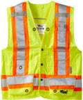 Mens Surveyor High Visibility Safety Vest With Bold Contrast Reflective Straps And Breathable Dual Layer Cotton Blend for outdoor labor.