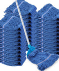 Heavy Duty Cotton String Wet Mop Heads Bulk Pack Dope Blue Replacement Sweeper Refills for efficient floor cleaning.