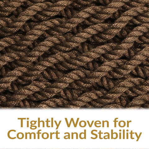 Close-up of tightly woven polyester rope for Outdoor Hammock Chair Swing for Reading and Chilling, Caribbean XL Mocha