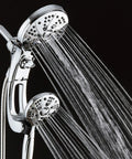 High Pressure 3 Way Rain And Handheld Shower Head Kit with Easy Reach Diverter, 72 Inch Stainless Steel Hose, Chrome