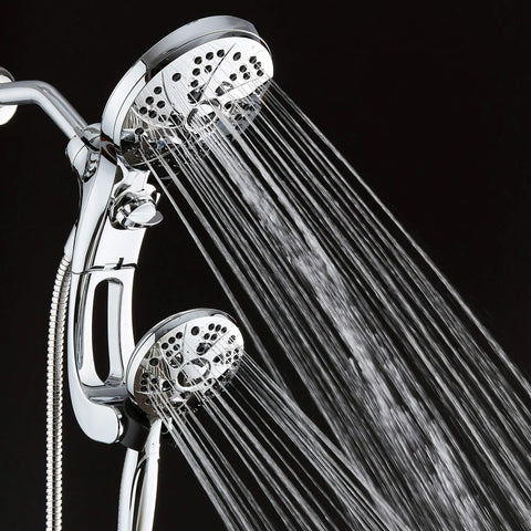 High Pressure 3 Way Rain And Handheld Shower Head Kit with Easy Reach Diverter, 72 Inch Stainless Steel Hose, Chrome