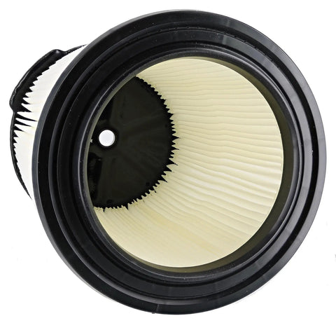 Top view of VF4000 Pleated Replacement Filter For 6 To 20 Gallon Wet Dry Vacuums Standard Size No Mounting Plate Needed Easy Install White