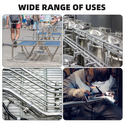 Two KWOKWEI stainless steel round tubes, 300mm length, 3/4 in OD, 304 seamless, 1.5mm wall, silver