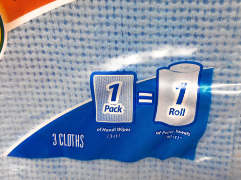 Image showing a pack of heavy duty reusable cloths for home and auto cleaning, super absorbent multipurpose wipes, color may vary, 3 count.