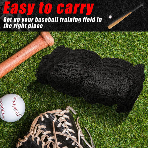 Heavy Duty Batting Cage Net For Backyard Practice Net Only, Portable Pitching Cage For Baseball Softball Cricket And Golf Hitting, Durable Barrier Screen With Corner Drawstrings For Easy Setup, 20x10x10 Ft