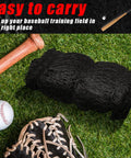 Heavy Duty Baseball Batting Cage Net For Backyard Practice With Baseball Cricket Golf Softball Hitting Portable Pitching Cage Barrier Net Netting Only Frame Not Included 35x10x10 Feet displayed with baseball gear.