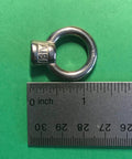Four Pack Marine Grade Stainless Steel Lifting Eye Nuts One Quarter Inch UNC AISI 316 Corrosion Resistant Heavy Duty Eyebolts