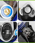 Close-up views of G 750 Heavy Duty Full Face Respirator Mask With A1P2 Filters Dual Filtration Anti Gas Anti Dust components