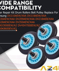 Dryer Repair Kit With Four Drum Rollers Belt And Pulley Replacement For Widely Used Front Load Dryers DC97-16782A
