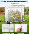 Walk In Greenhouse For Outdoors With Windows PE Cover Roll Up Zipper Door 76.8 Inches Long 30.3 Inches Wide 66.1 Inches High Portable