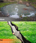 Before and after images of drainage project using Heavy Duty Geotextile Fabric 6 Ft By 50 Ft Nonwoven PP Ground Stabilizer.