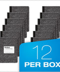 Campus Ready Composition Notebooks For School And Homework Black Marble Covers College Ruled Paper 100 Lined Sheets Each 12 Pack stacked in a box.