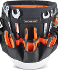 5 Gallon Bucket Tool Organizer With 47 Pockets Heavy Duty 1680D Ballistic Fabric Bucket Bag Holder With Tools Displayed