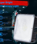 Super Bright 50W LED Canopy Light 6000 Lumens 100 to 277V AC ETL Listed IP65 Waterproof Daylight White 5000K fixture