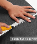 Non Slip Grippy Foam Toolbox Liner And Drawer Mat Stay Put Cut To Fit Easy Trim Cabinet Liner For Tools And Gear Thick Black Padding 16 Inch Wide 16 Feet Long Keeps Tools From Sliding being cut with utility knife and ruler