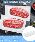 200 Pack Meat Absorbent Pads 4x7 Inch Soaker Pads For Vacuum Sealer Bags Perfect For Fish Poultry And Beef 60 Grams Each