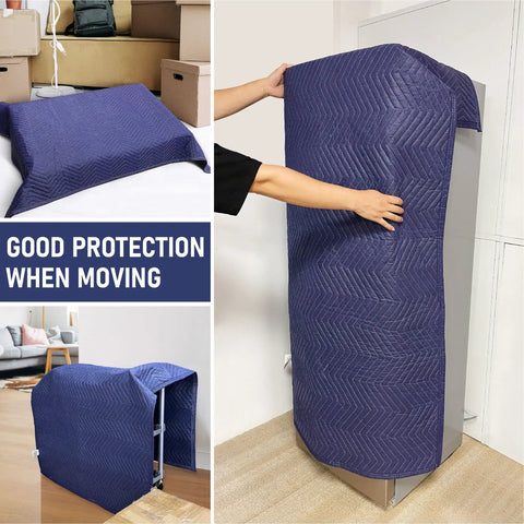 7-Pack Heavy Duty Padded Moving Blankets 72 By 40 Inches Non-Woven Packing Blankets used to cover furniture for scratch protection.