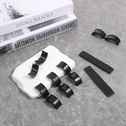 12 Pcs Bicycle Handlebar Rubber Gasket Kit Fits 22.2 25.4 To 31.8 Mm Plus 2 DIY Gaskets on marble surface