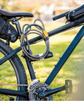 Beefy Bike U Lock With 14mm Shackle And 10mm By 1.8m Cable With Mounting Bracket For Road Mountain Electric And Folding Bikes Sold Secure Bronze Certified on black bike frame
