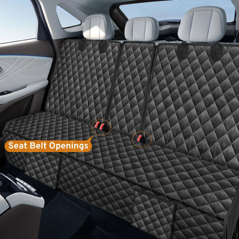 Dog Car Seat Cover For Mazda Back Seat Fits CX50 CX5 CX30 SUVs Waterproof Non Slip Pet Bench Protector with seat belt openings.