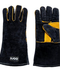 Heavy Duty Heat Resistant Grill Gloves For Outdoor Cooking With Dope Wrist Protection To Stop Burns Ideal For Grilling Barbecues Fireplaces Pizza Ovens And Charcoal Grills, black with padded wrist protection