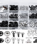 180 Piece Hook And Eye Sewing Kit All In One With Buttons And Closures For Skirts Pants And Dresses Fabric Snap Buttons Garment Snaps DIY Craft Essentials In Handy Storage Box