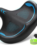 Oversized Bike Seat For Men And Women, Extra Wide Cushion With Wing Padding, Large Replacement Saddle For Peloton And Stationary Bikes