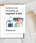 Engineer Graduation Card For The Next Big Gig 5 By 7 Inches Modern Style Letter Print On White Neutral Cardstock Blank Inside