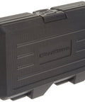 Black storage case for 27 Piece 1/4 In Drive Pass-Thru Mechanics Tool Set With 6 Pt Sockets SAE Metric Standard GearRatchet System