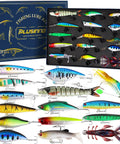 Action Packed Bass Fishing Lures Kit With Tackle Box For Freshwater And Saltwater Use Realistic Color Patterns And Proven Action