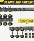 Garage Wall Organizer Kit 15 Pack Heavy Duty Tool Mounts With 675 Pound Capacity 48 Inch Tool Rack